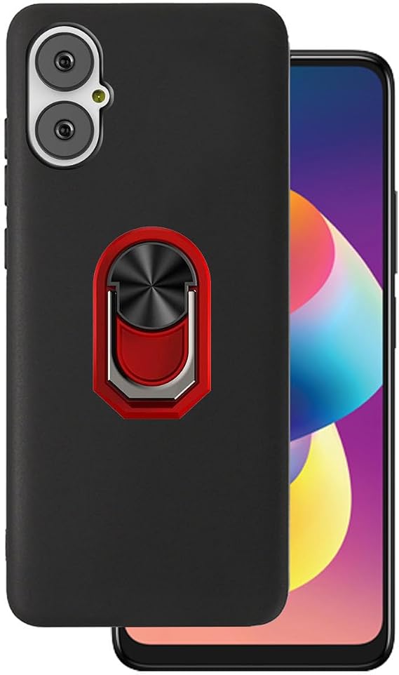 for Nuu A15 Case,Slim Shock Protective Kickstand 360 Ring Holder Defender Back Phone Cover for Nuu A15 -Red