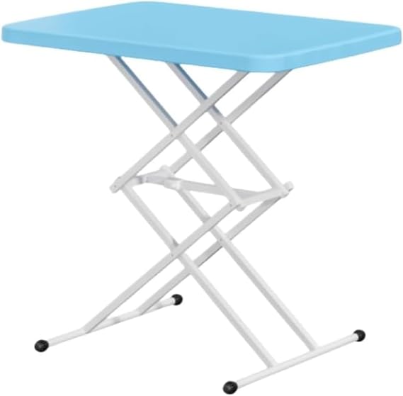 Standing Desk, Elevating Desk, Table, Foldable, Adjustable Height, Standing Table, Convenient to Carry Blue, 1