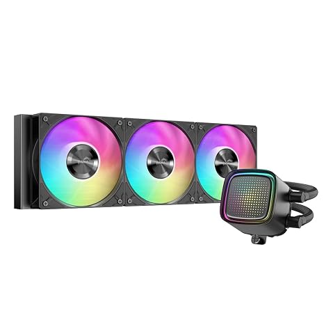 SAMA L50 360 AIO Liquid CPU Cooler, Dot-Matrix ARGB Pump Water Cooling
