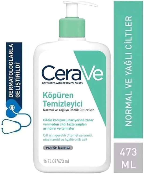CeraVe Foaming Cleanser KÃ¶pÃ¼ren Temizleyici Normal & YaÄlÄ± Cilt 473 ml, TYC00600579532
