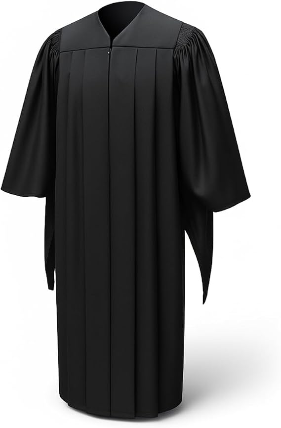 CLERKMANS Unisex Deluxe Masters Graduation Gown