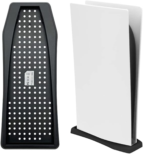 Vertical Stand for PS5 Console - Digital Edition - PlayStation 5 Holder Stand Bracket Mount Base with Built-in Cooling Vents and Non-Slip Feet, Not for PS5 Slim/Pro (Black)