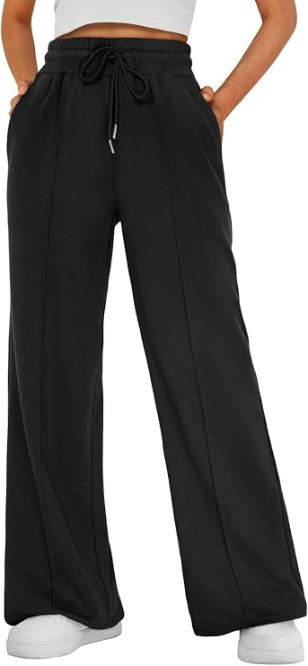 AUTOMET Womens Wide Leg Sweatpants Baggy Fall Lounge Sweat Pants