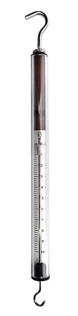 hBARSCI Economy Dynamometer, Plastic - 10N - Zero-Point Calibration Capability - High Resolution Scale, Spring Balance - Classroom Quality