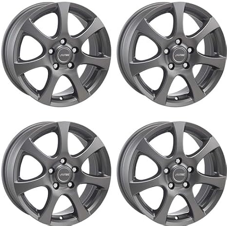 4x AUTEC alloy rims ZENIT 5.5x14 ET43 4x100 Anthrazit matt compatible with Dacia Logan Sandero