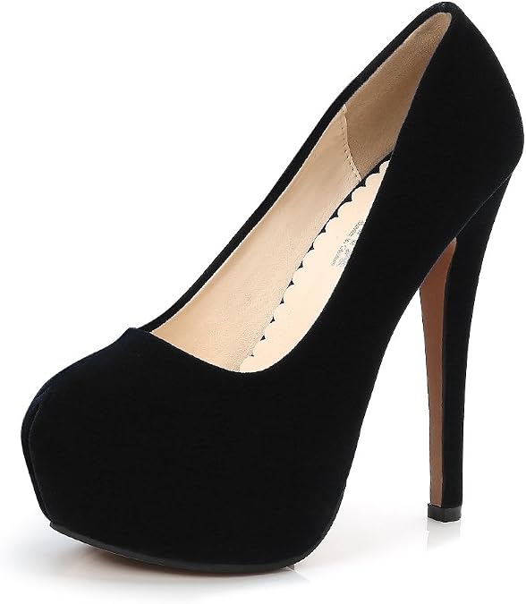 OCHENTA Women's Platform Pumps Sexy Stiletto High Heels Slip On Dress Shoes for Party Wedding Date Night