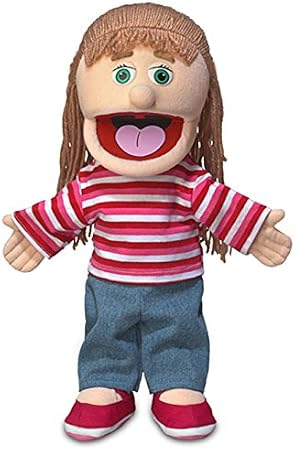 14" Emily, Peach Girl, Hand Puppet