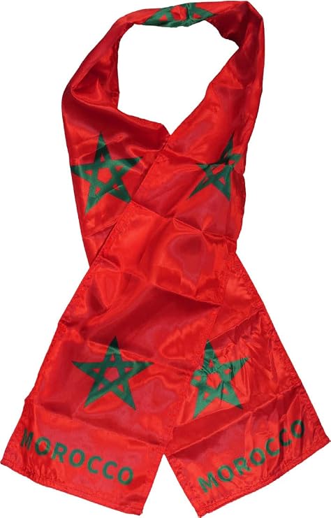 Flagline Morocco Flag Lightweight Polyester Fashion Scarf 8" x 65"