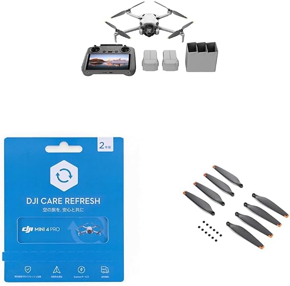 DJI Mini 4 Pro Drone Standard Combo Set, RC-2 Included, Propellers, Gray