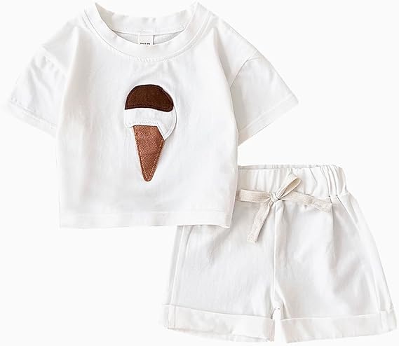 Goodplayer Toddler Baby Girls Summer Clothes Set Kids Watermelon Print T-shirt Short Sets Outfits for 1-4 Years Old