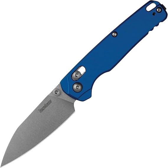 Blue Aluminum Kershaw Bel Air MagnaCut DuraLock Knife (3" Stonewash)
