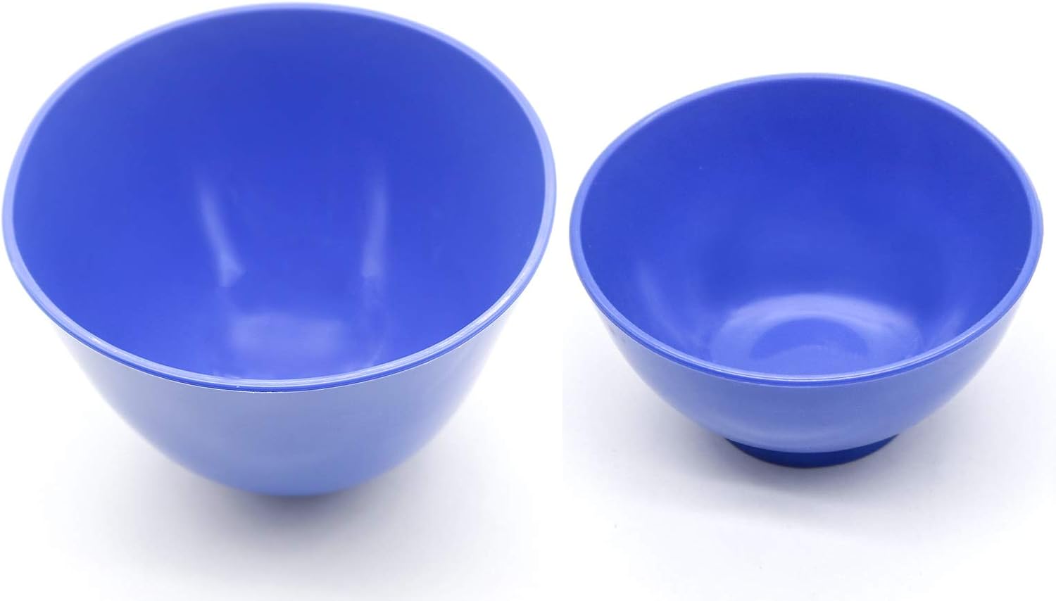 Dental Lab Rubber Mixing Bowls Flexible Reusable for Alginate and Stone LARGE 690 ML and MEDIUM 280 ML Blue 2 PCS SET