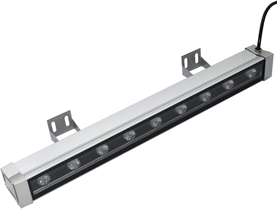 9W LED Wall Washer Light Single Spot Flood Lighting Warm White 3000K 3200K Silver Aluminum Outdoor IP65 for Advertising Building Bridge Decorative [Energy Class A+]