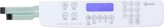 W10207930 Range Membrane Switch Compatible with Whirlpool Range Oven