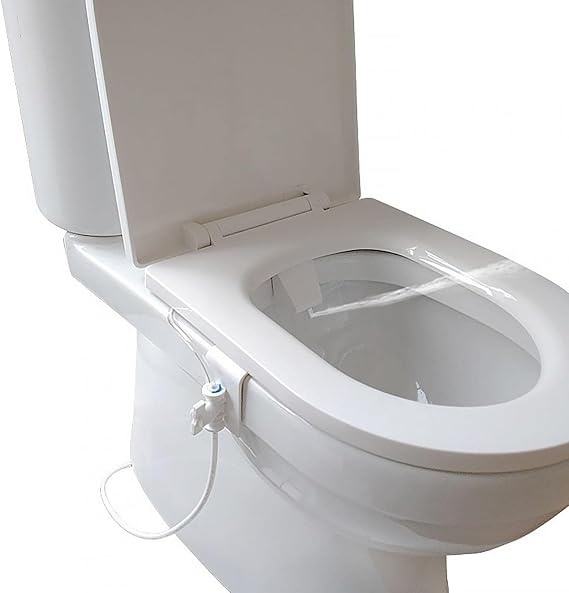 Toilet Bidet Attachment, Toilet Flushing Sanitary Device with Adjustable Spray Nozzle, Non-Electric Bidet Toilet Seat Attachment Bidet for Male and Female(White)