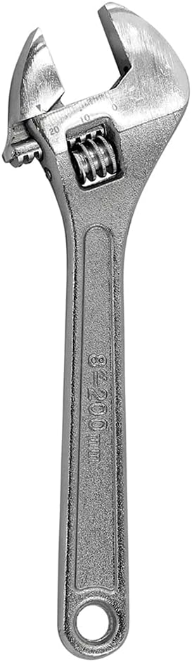 Dekton 8" Adjustable Spanner-1" Jaw Capacity| Straight Jaw Wrench| Printed Width Scale| Hardened and Tempered Steel| Easy Adjustment for Gripping Various Sizes| Rust-Resistant Finish| Mechanical Work