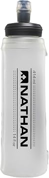 Nathan Soft Flask with Bite Top, Collapsible Running Water Bottle for Hydration, Flexible Soft Flask, 14 oz