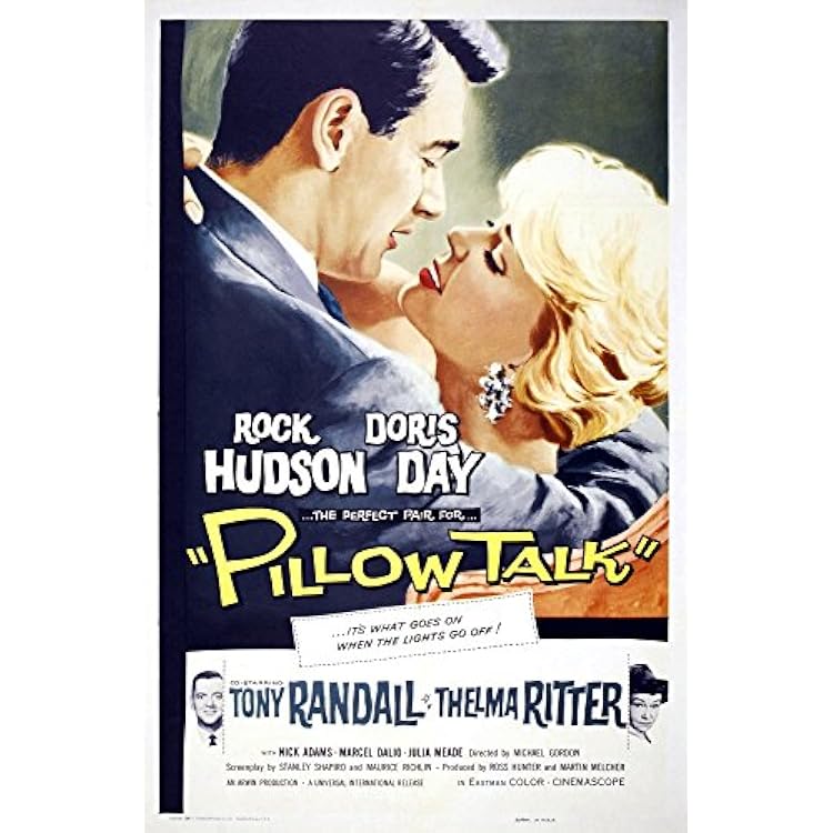 Posterazzi Pillow Talk Top Rock Hudson Doris Day Bottom From Left: Tony Randall Thelma Ritter 1959. Movie Masterprint Poster Print, 24 x 36