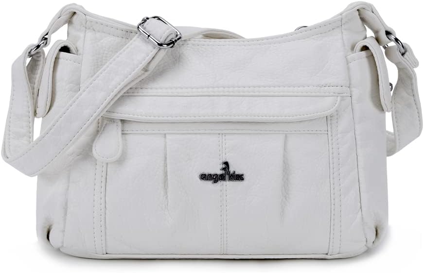 Angel Kiss Crossbody Bags for Women, Ladies Shoulder Handbags and Purses Medium Faux Leather Pocketbooks | Ladies