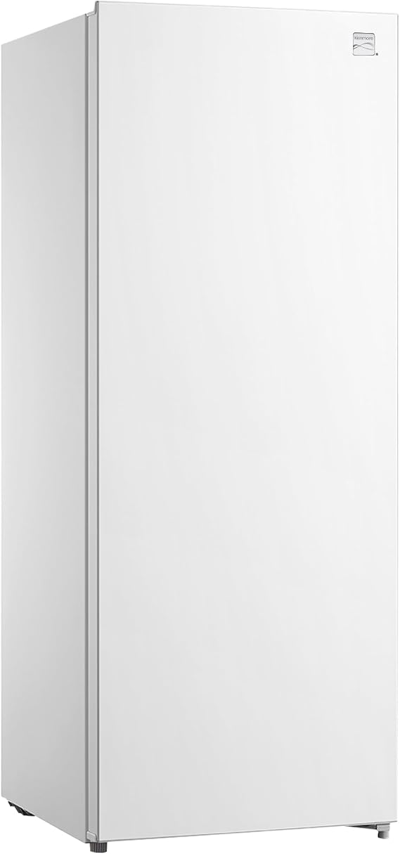 Kenmore Upright freezer - Convertible Refrigerator/Freezer, 5 Shelves, Garage Ready, Meat Storage,Auto Defrost, Congelador For Home, Apartment, Cottage, Basement, Dorm, 7.0 Cubic Feet Capacity White