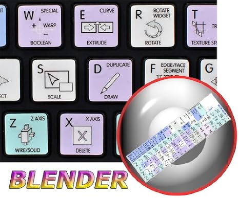Blender Galaxy Series NEW Keyboard Labels Shortcuts are Compatible with Apple