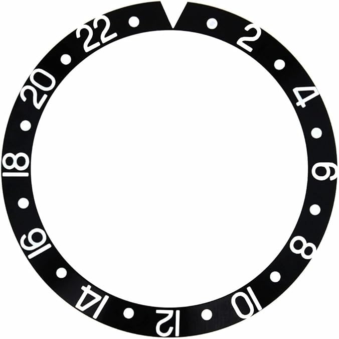 Ewatchparts REPLACEMENT BEZEL INSERT BLACK Compatible With WATCH 37.80MM X 30.20MM