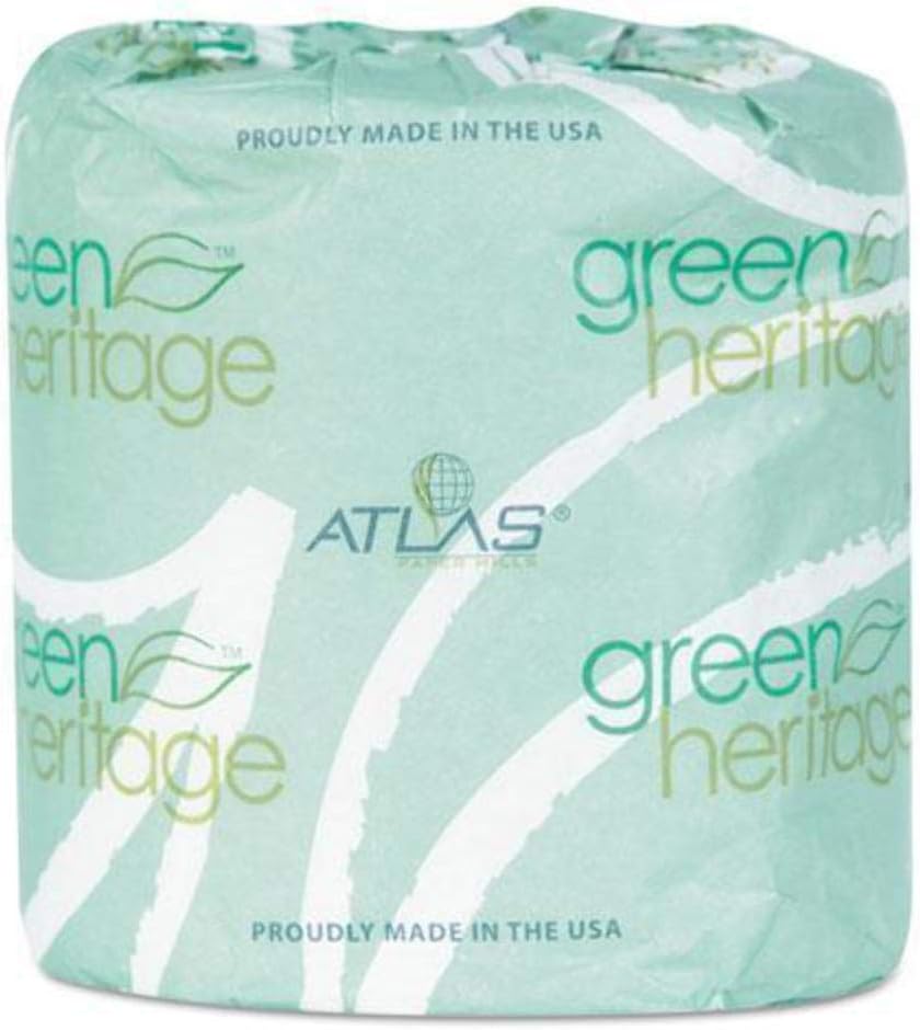 Atlas Paper Mills Green Heritage Toilet Tissue, Individually Wrapped, 2-ply, 400roll