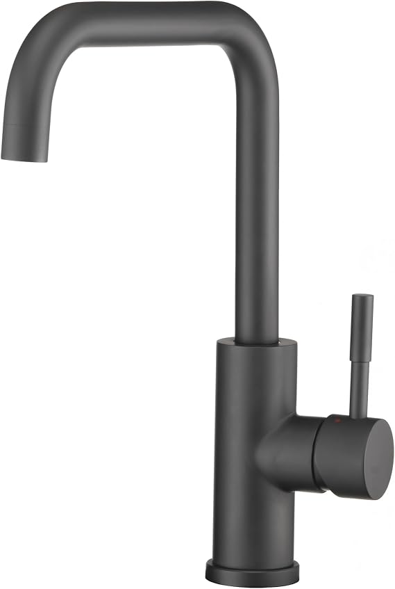 Dura Faucet DF-MK533LK-MB RV Squared-Arc Kitchen Faucet (Matte Black)