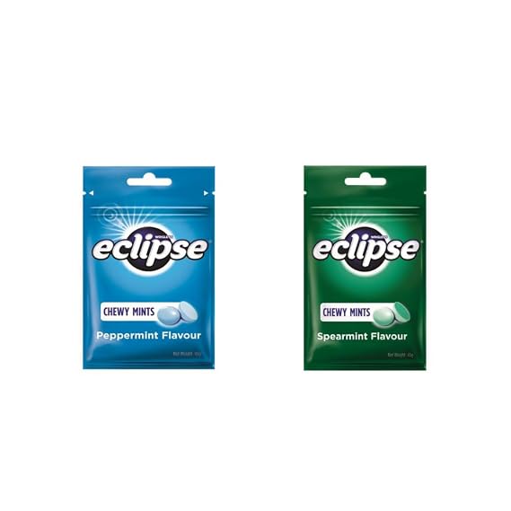 6 Packs Wrigley's Eclipse Chewy Mints Powerful Fresh Breath