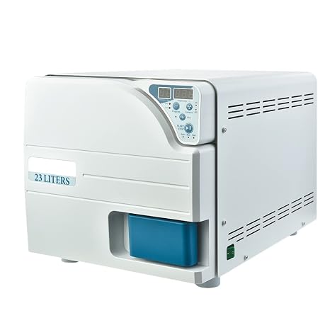 EustomA 23L Autoclave High Pressure Temperature Steam Digital Screen with Drying Function Class N Automatic Temperature Control Double Control Door Lock JCH-23