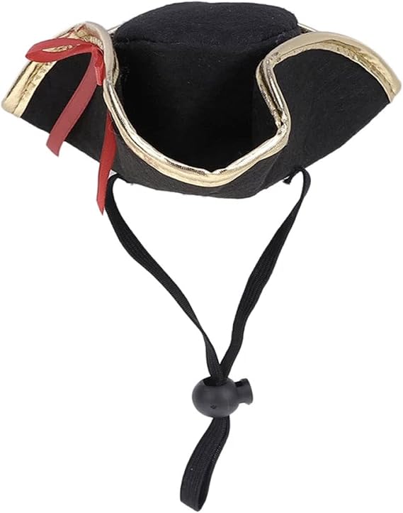 Soochat Pet Pirate Hat Dog Cat Captain Cap Halloween Party Hat Dress Up Costume Accessories Photo Props for Cat Dog Puppy
