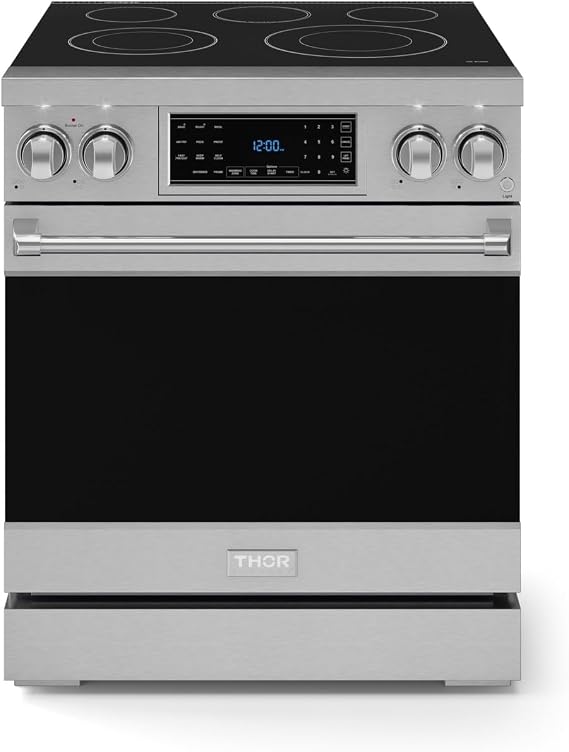 Gordon Ramsay by THOR Kitchen 30 Inch Professional Electric Range with Tilt Panel Touch Control in Stainless Steel