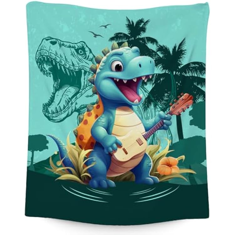 Dinosaur Blanket for Boys, Dinosaur Gifts for Kids Child, 40x50 Animal Blankets for Son Daughter, Girls Throw for Couch Sofa Chair, Soft Fuzzy Plush Throw Boys Home Decor