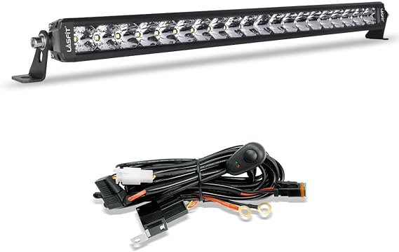 LASFIT 22 inch LED Light Bar Slim Light Bar Combo Beam with Wiring Harness 1 Lead