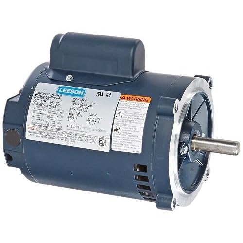 Leeson E100055.00 General Purpose Drip-Proof C Face Motor, 1 Phase, S56C Frame, Round Mounting, 34HP, 3600 RPM, 115230V Voltage, 60Hz Fequency