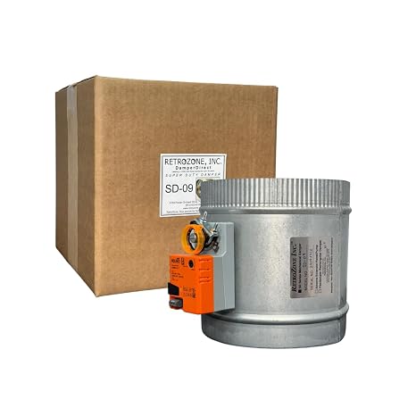 RetrozoneTM SuperDuty 9 Round Damper - Power Open/Close (SD-09) - Normally