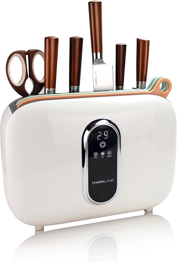 Charmline Smart Cutting Board and Knife Set with Organizer