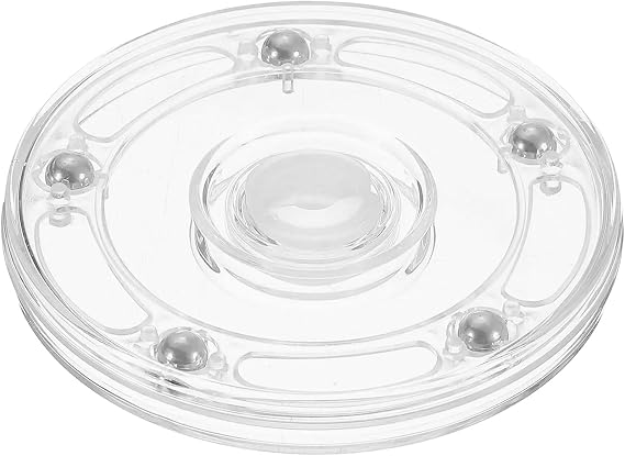 uxcell アクリル レイジー スーザン ターンテーブル 3.5インチ クリア ターンテーブル オーガナイザー ボール ベアリング 360度回転トレイ スパイスラック テーブル ケーキ キッチン パントリー 装飾 バスルーム用