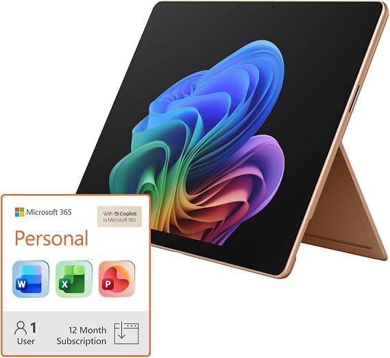 Microsoft Surface Pro (2026) 13-inch 2-in-1 Laptop, Snapdragon X2 Plus, 16GB RAM, 512GB SSD, Windows 11, Dune 365 Personal 12-Month Subscription Bundle