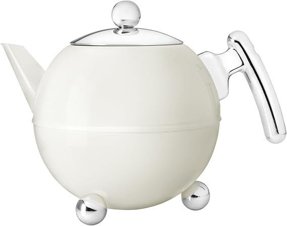 Bredemeijer Teapot Bella Ronde 12L White Chromium Fittings
