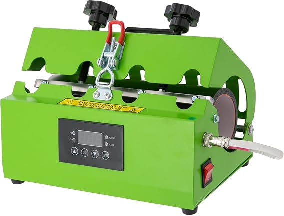 Tumbler Mug Heat Press Machine 550 W Mug Printing Sublimation Press Cup Press for Glass Cups Cups Cylinder Cups Mugs Ceramic Mug and Mug with Handle 30 x 20 x 20 cm (Green)