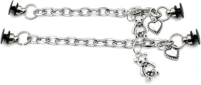 Snappy Sliver Bear Heart Shoe Chain