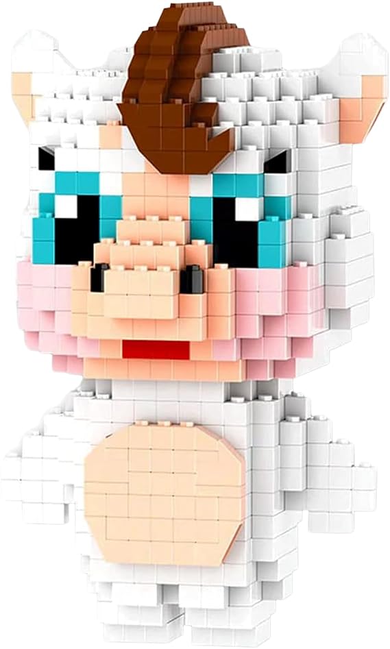 Larcele Micro Building Blocks Animal Set, DIY Mini 3D Building Toy Bricks,1115 Pieces KLJM-10 (Horse)