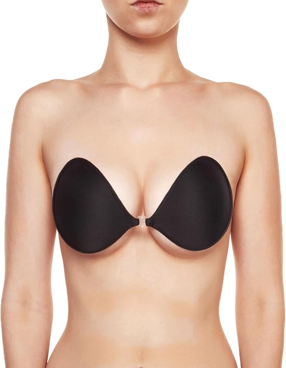 NuBra Feather Lite Adhesive Bra (Cup E, Black)
