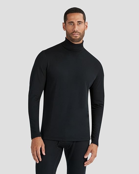 Terramar Mens Thermal Basic Turtle Neck Long Sleeve Shirt