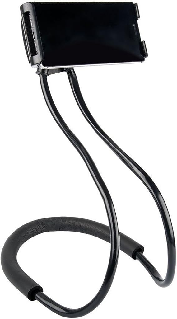 011 Neck Cell Desk Bed,Bike and Motorcycle Mount,Lazy Bracket Mobile Phone Stand Holder (Black)
