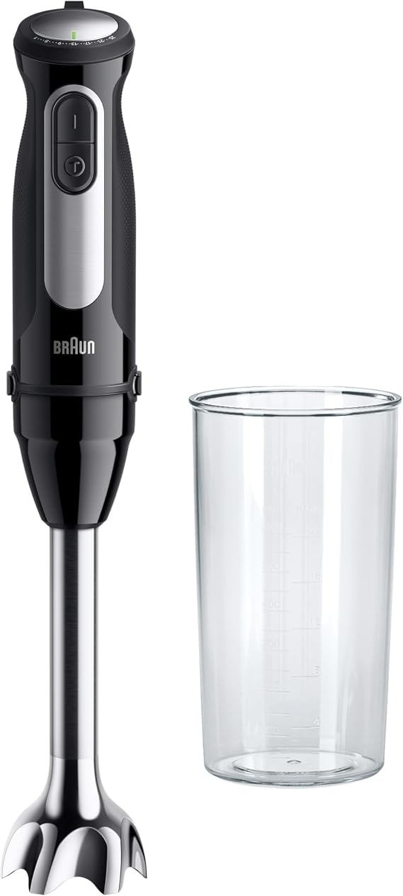 Braun MultiQuick 5 Pro - Hand Blender 1000W 600ml Easy Pour Beaker Black
