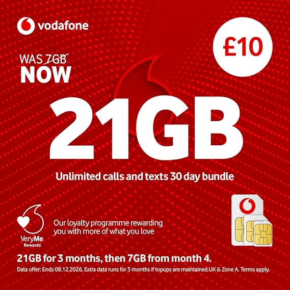 Vodafone Pay As You Go Sim Card