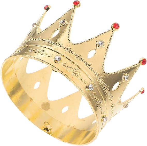 TOYANDONA Birthday Crown vinage crowns hair accessories Toy king crown for boys gold rhinestones aldult cosplay little girl crown cake headgear royal king hat