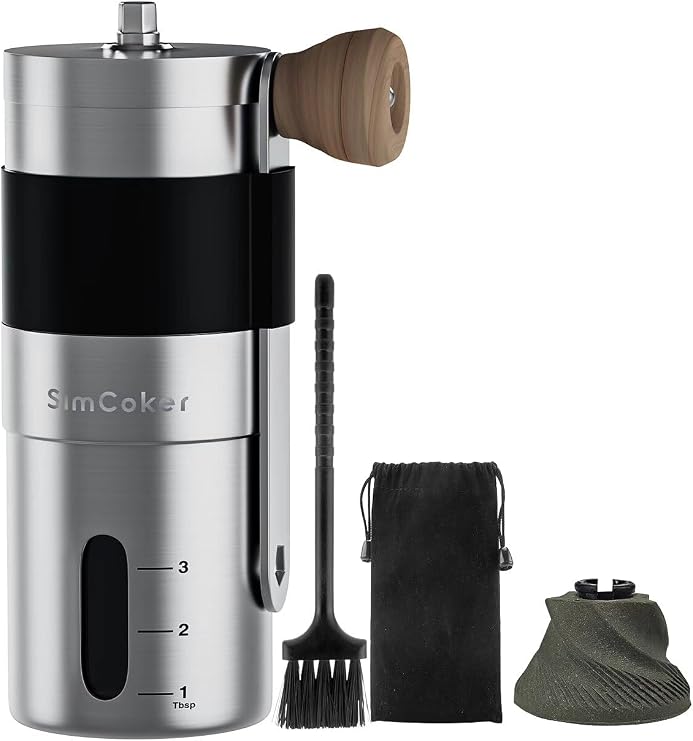 Manual Coffee Grinder, Portable Burr Mill